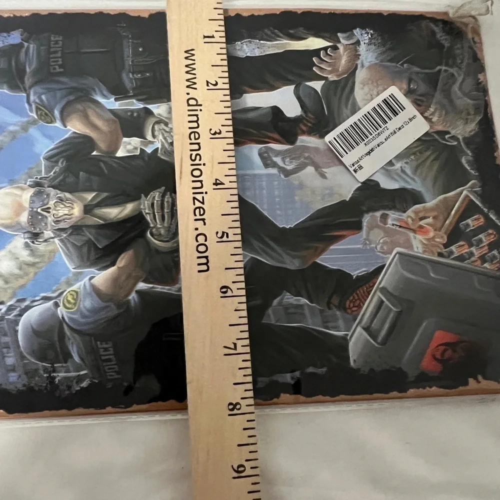 Vintage Banda Megadeth 12x8 Wall Art Hanging Mancave Shop “Police Truck” Song